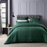 Infuse your bedroom with timeless elegance using the Maynard Green comforter set. This stunning 6-piece collection exudes class, featuring a sumptuous comforter, two standard pillowcases, two European pillowcases, and a stylish cushion cover.