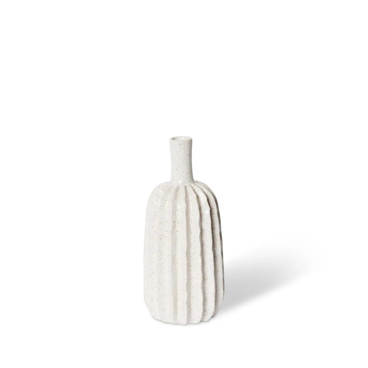 The Callie Vase is designed to elevate any decor. Its elegant curves and ridges make it ideal for displaying bouquets or showcasing decorative branches. Crafted from durable material, its modern design is perfect for any room in the home.