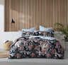 Major Black is an Australiana flora and fauna design. Hidden amongst trailing wildflowers of desert pinks and lilac and leaves of eucalypt
