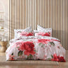 Crafted with a linen-textured ground and vibrant florals, the Phoebe Rose Quilt Cover Set provides a summery feel to your bedroom.