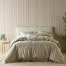 The Acacia range is made from super soft washed cotton percale fabric. An easy-care quilt cover set that requires very minimal ironing. It also features a trendy tailored edge with twin needle stitching to complete the look.