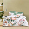 A botanical design featuring a breathtaking large protea in the centre of the bed. On trend eucalyptus tones married with natural terracotta tones create a calm and relaxed environment.