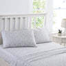 Add a touch of elegance to your bedroom with the Tierney 375THC Cotton Sheet Set Range Blue Pearl by Laura Ashley. Made of cotton sateen, the set feels exceptionally smooth and soft. The painterly floral design in soft pearly blue tones provides a beautiful accent to your home. Enjoy luxurious comfort with this beautiful sheet set.