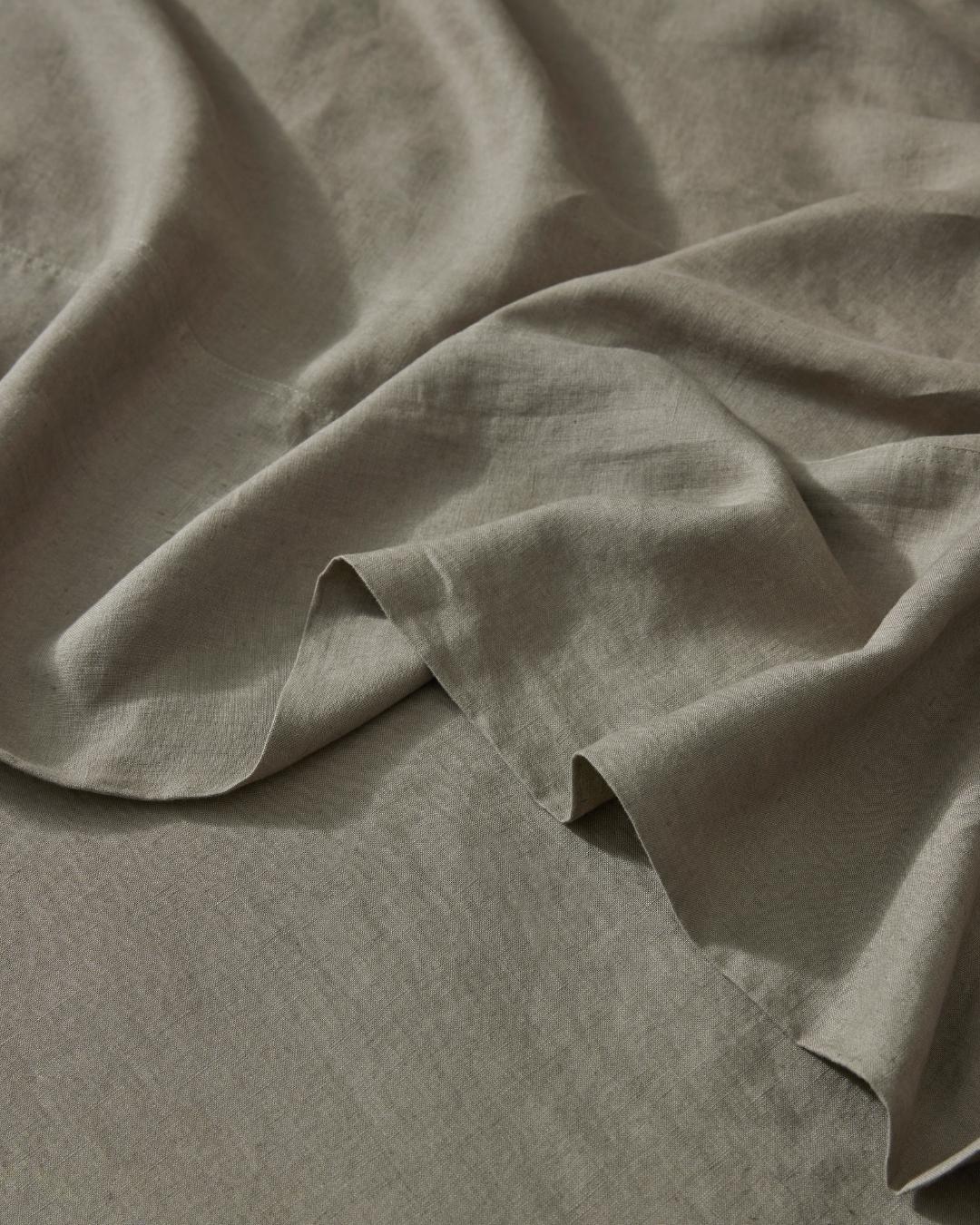 Crafted from the highest quality French Flax Linen.  The Caper colourway is a soft, muted green that is ideal for those wanting a subtle pop of colour with a natural and nature inspired feel.