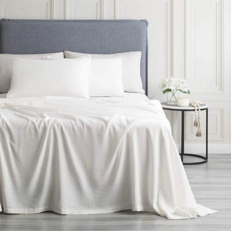 It's like sleeping on a cloud, with all the airy goodness of linen but softer than ever thanks to our Cavallo French linen collection. Woven using the finest French flax, our Cavallo linen Sheets are pre-washed giving it a beautiful softness and relaxed, lived-in look.