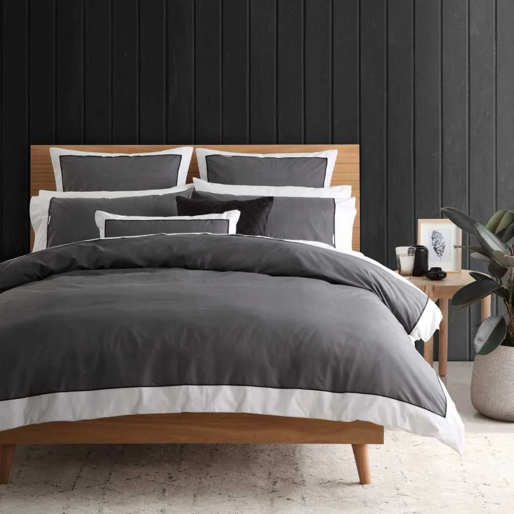 Add a contemporary touch to your bedroom with this simply remarkable Logan & Mason Essex Quilt Cover Set. Provide visual pleasure and style for seasons to come, alongside superior comfort to your bed. 