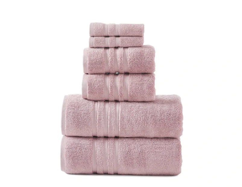 Logan & Mason's 6PC Super Duet Towel Sets are 100% cotton 575gsm. Each set contains 2 x Bath Towels, 2 x Hand Towels and 2 Face Washers and are available in 6 clasic colourways to suit any decore.