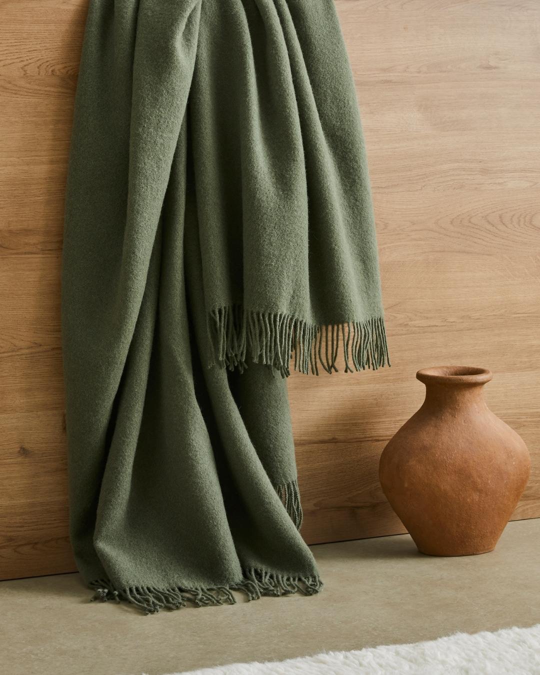 Our Nevis throw is a simple, uni-coloured design made from high-performing and sustainable wool — perfect for every home and a piece that will be treasured for years to come.  At 130cm x 200cm in size, it is perfect for styling as a throw blanket on your couch or to add a pop of colour to your bed.