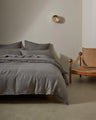 Crafted from the highest quality French Flax Linen, each product from the Ravello range is prewashed and aero finished for a unique and luxuriously soft, relaxed feel, making it a dream to rest and relax in.  The Charcoal colourway is perfect for those wanting a mid-toned, sophisticated grey to add depth, or match a dark or cool-toned bedroom.
