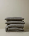 Ravello Linen Pillowcase Pair - Charcoal